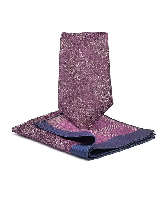 Мъжка лилава стилна вратовръзка на ромбоиди