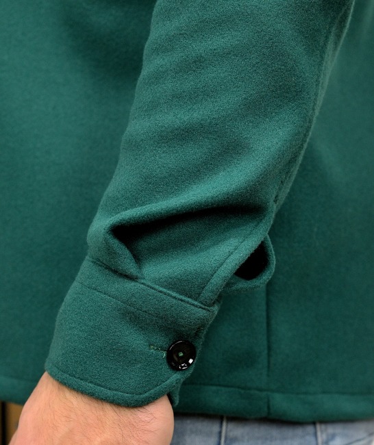 Зелено преходно мъжко яке с копчета